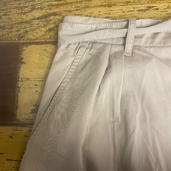 Everlane Easy Wide Leg Trench Pants Tan Sz 16 Belted Minimalist Organic Cotton - Picture 5 of 8